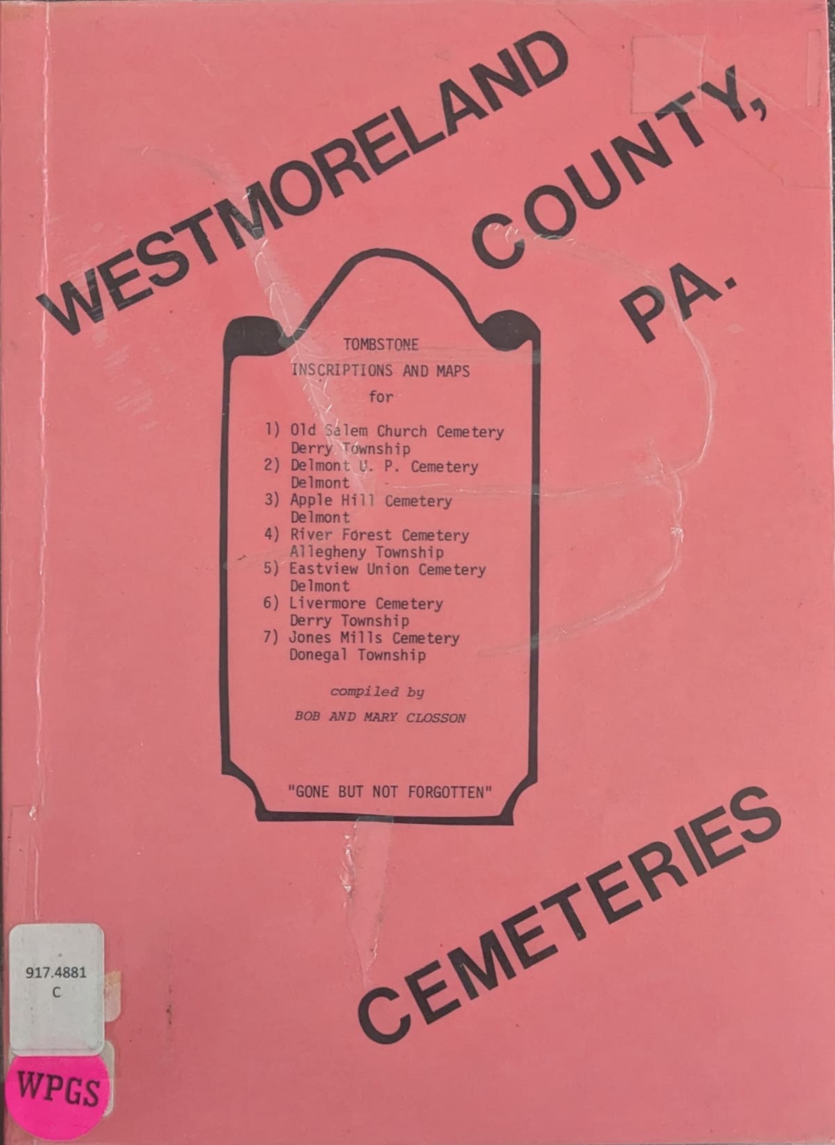 981. Westmoreland County PA, Cemeteries