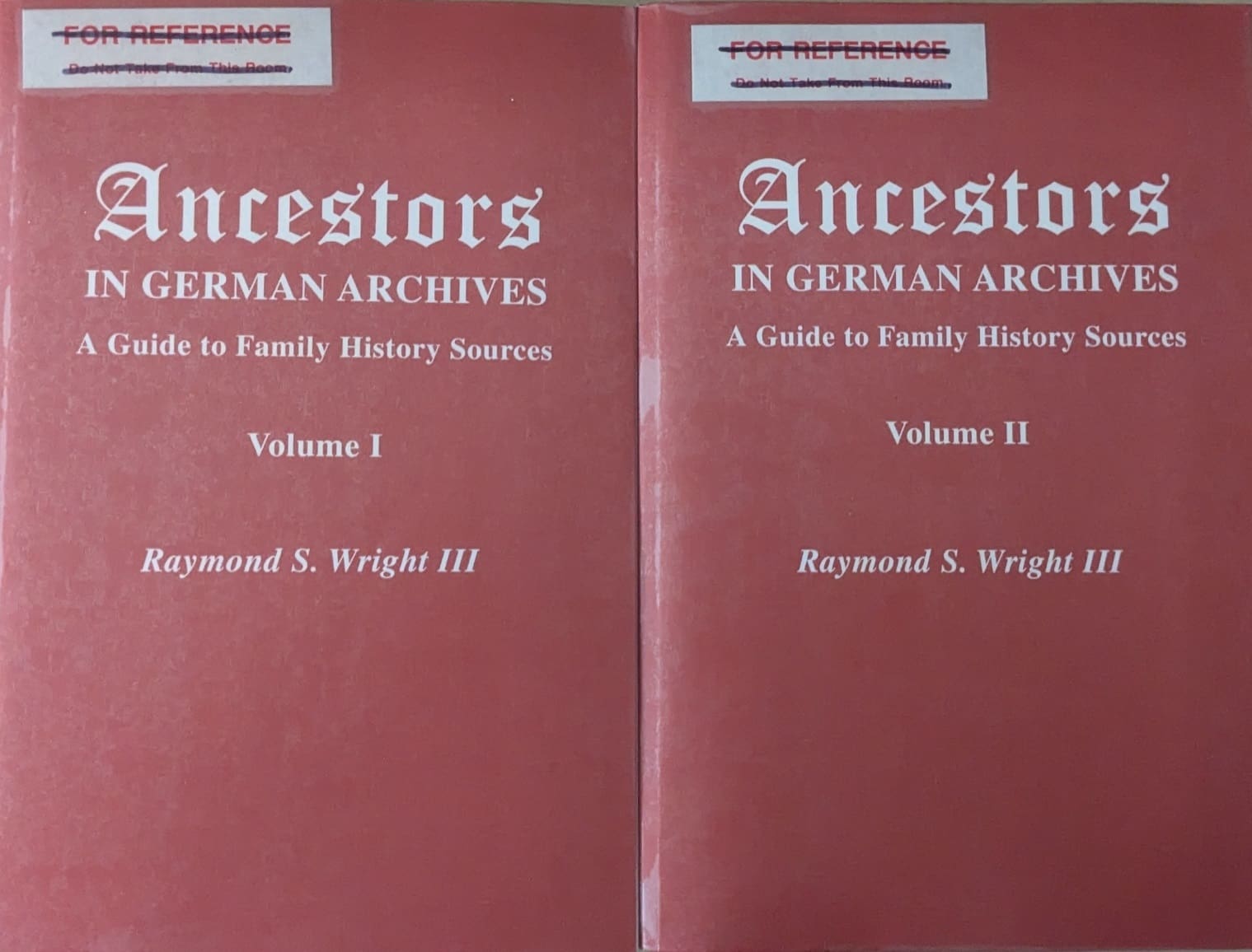 984. Ancestors in German Archives, Vol. 1 & Vol. II